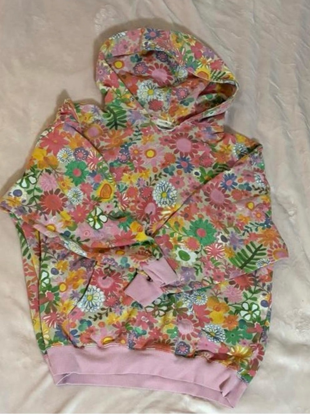 NATURAL LIFE Pink Multi Floral Hooded Sweatshirt